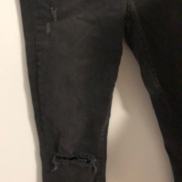 DARK GREY PAIGE DISTRESSED JEANS - Picture 2 of 5